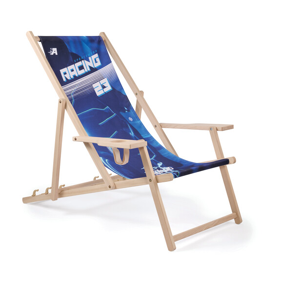 Cup holder deck chair with removable cover (EN581 Certified) - Full colour