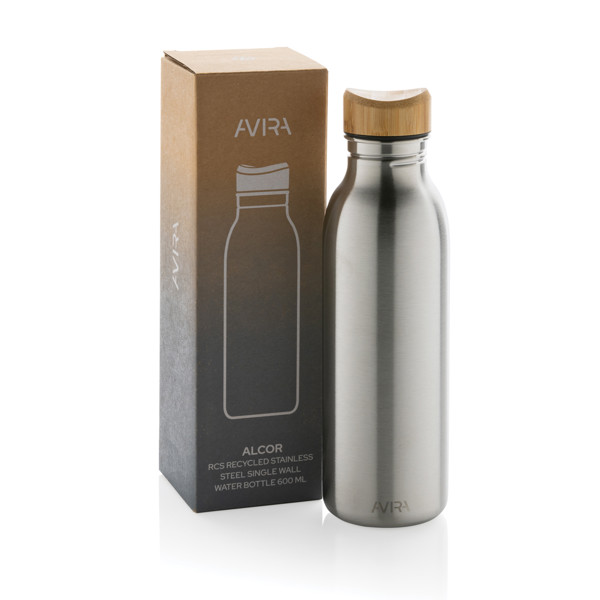 Bottiglia Avira Alcor in acciaio riciclato RCS 600ml - Color Argento