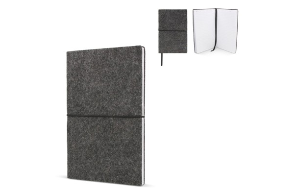 Notebook felt A5 - Dark Grey
