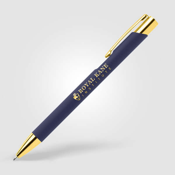 Stylo Crosby Doré - Bleu foncé / Jet d’encre 4 couleurs