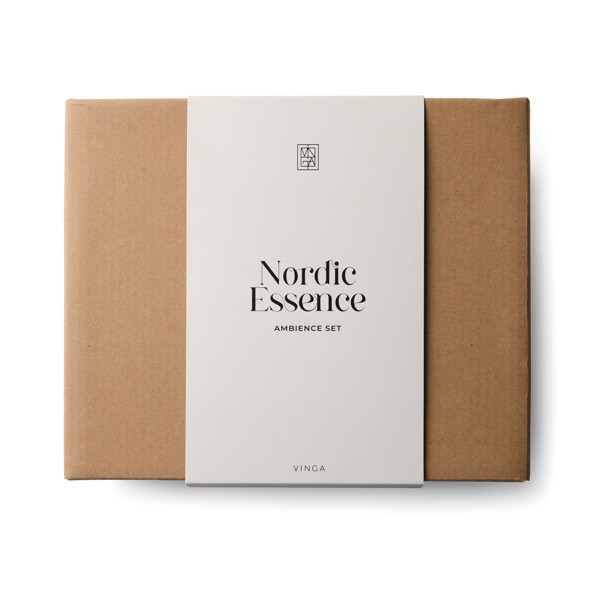 VINGA Nordic Essence útulný svietnik - Off White / Tmavohnedá