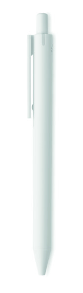 Recycled ABS push button pen Side - White