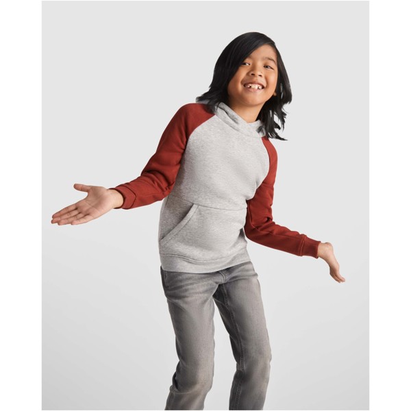 Badet kids two-tone hoodie - Heather Grey / Royal Blue / 9/10