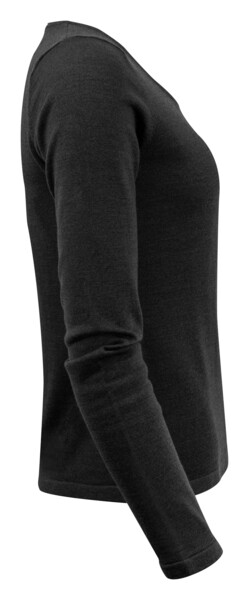 Merino U-Neck Woman Black M
