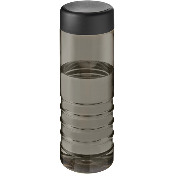 H2O Active® Eco Treble 750 ml screw cap water bottle - Charcoal / Black