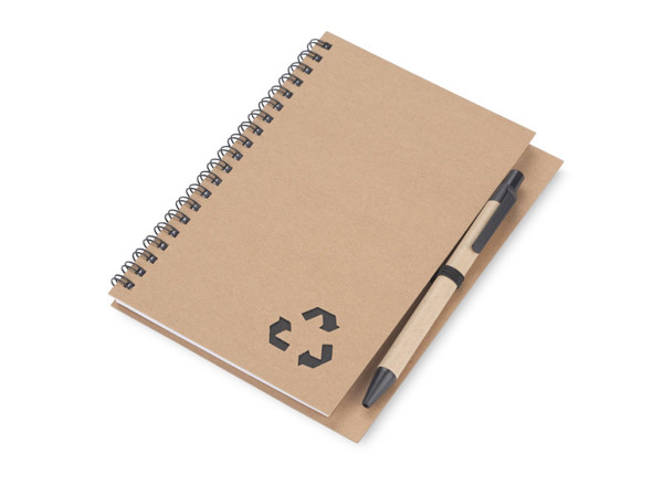 Notebook with pen SERENO - black