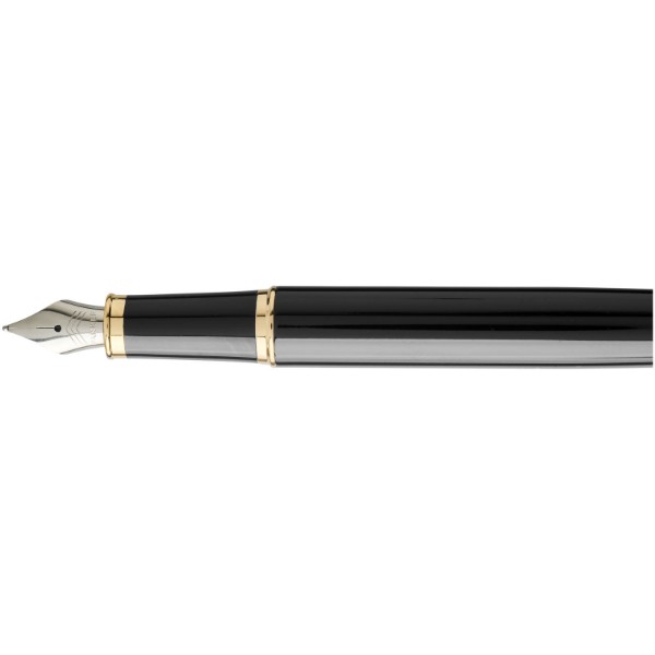 Parker IM fountain pen (blue ink) - Solid Black / Gold