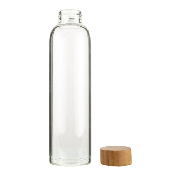 INDAUR Trinkflasche aus Borosilikatglas mit Schutzhülle