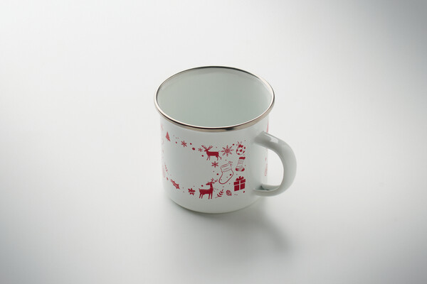 Christmas enamel mug 300ml Seasomel - White