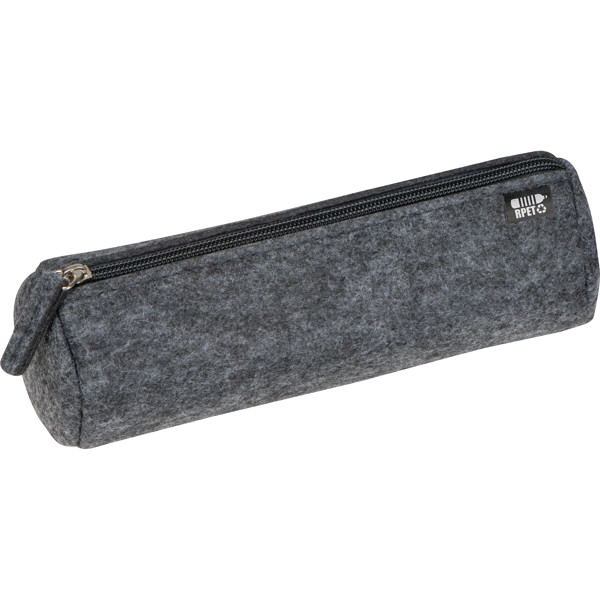 Pencil case made from recycled felt WALERIAN - Anthracite