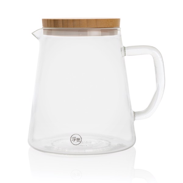 XD - Ukiyo borosilicate glass carafe with bamboo lid 1.2L