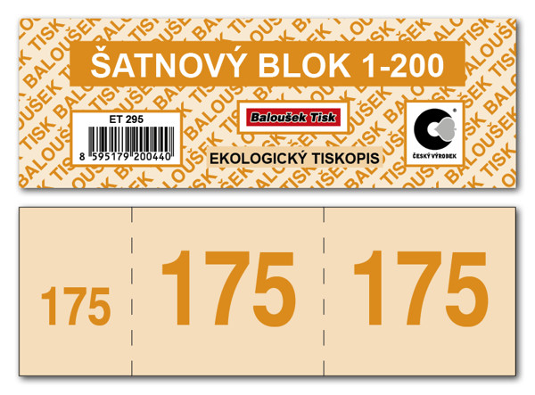 Šatnové Bloky 1-200 Čísel