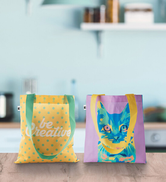 Nakupovalna torba po meri RPET SuboShop A - White