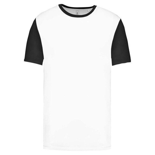 Adults' Bicolour Short-Sleeved T-Shirt - White / Black / XL