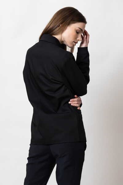 Patch pocket overshirt Black L
