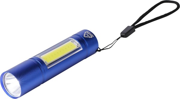 Gerecycled aluminium COB-zaklamp Sami - zilver