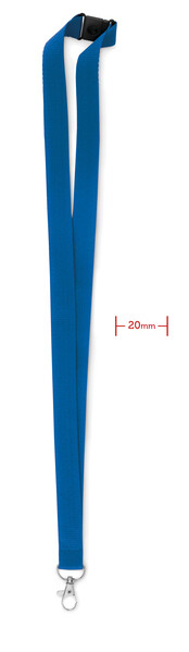 Lanyard crochet métal 20mm Pany - Bleu Royal
