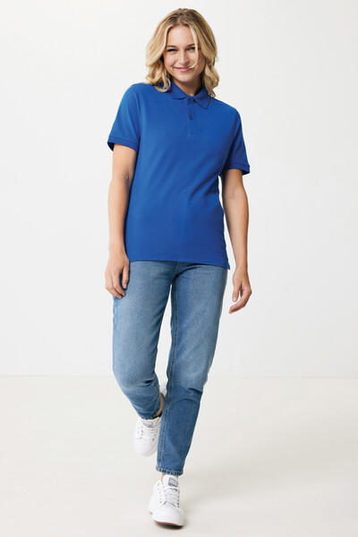Polo en coton piqué et recyclé IQONIQ Yosemite - Bleu Royal / XXXL