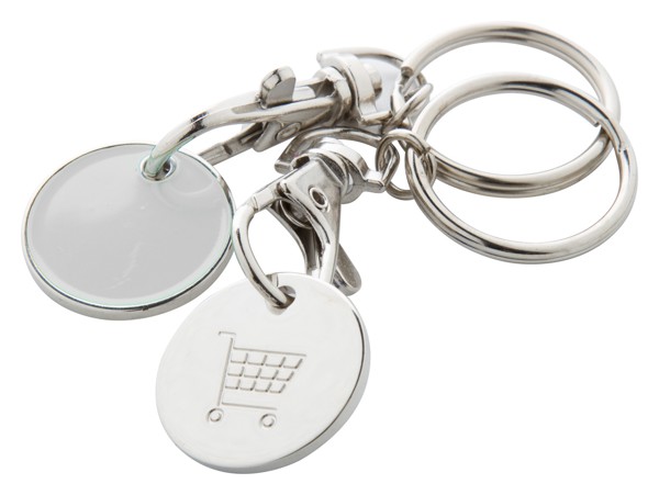 Trolley Coin Keyring Eurocoin - White
