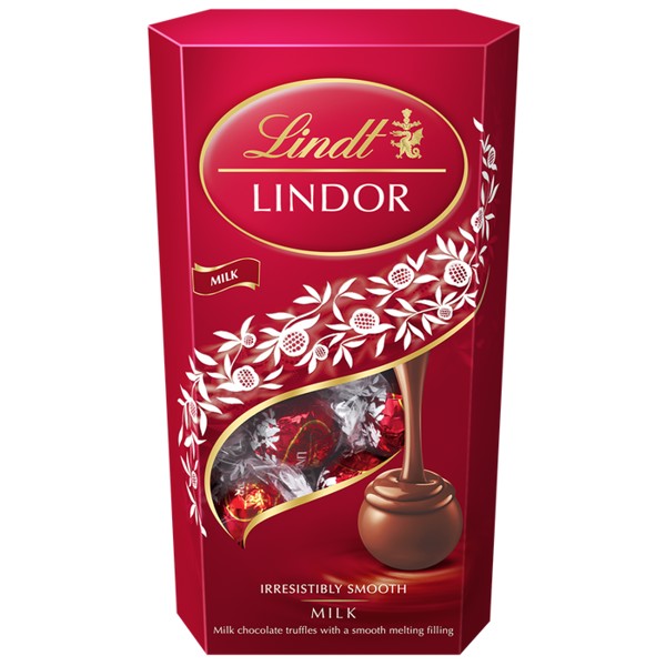 LINDOR pralinky v dárkové krabičce 600 g, různé příchutě