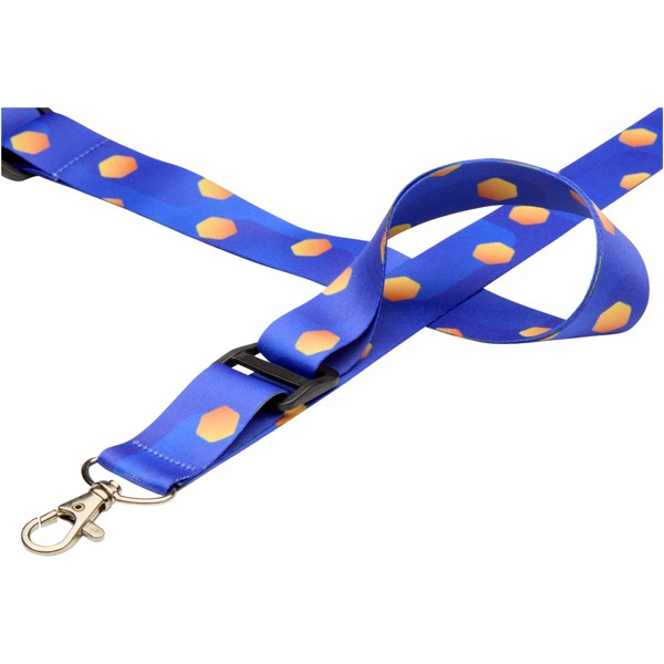 Liv adjustable sublimation lanyard - Black / White