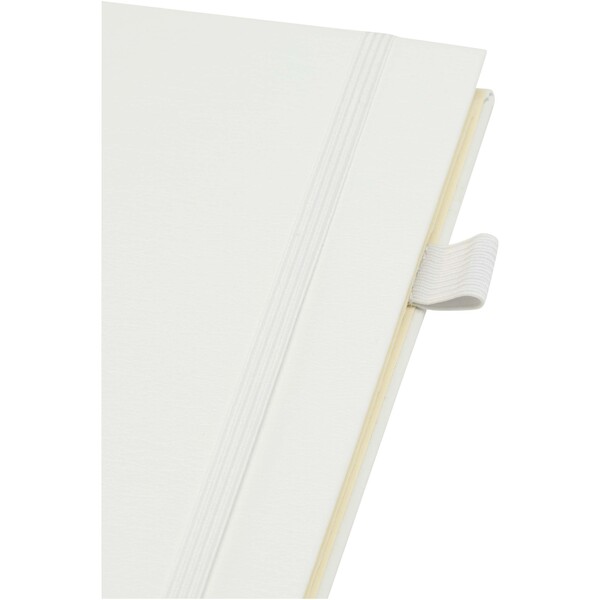 Liss A5 recycled plastic hard cover spiral notebook - White