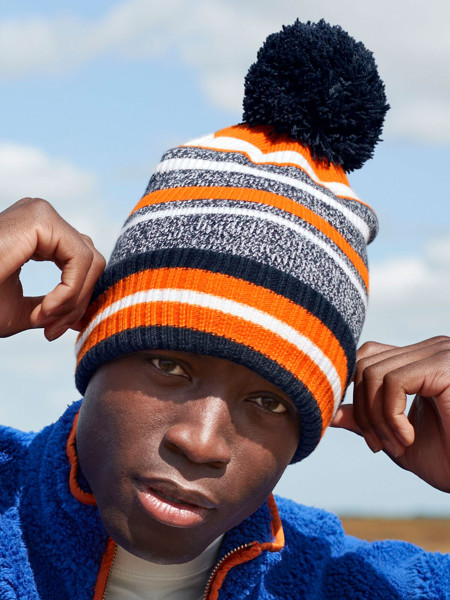 Multi-Sport Fan Beanie - French Navy / Orange / White