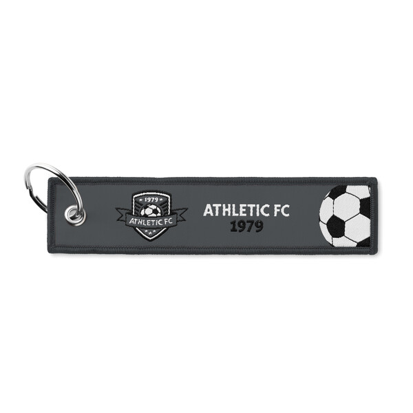 Woven key tag - Charcoal Grey
