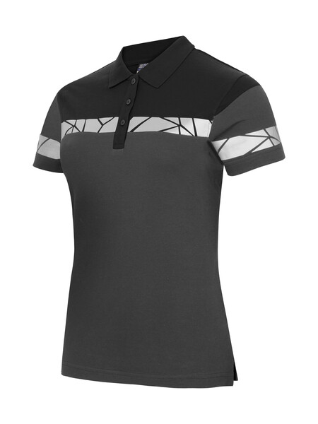 7006 POLO PIQUE LADY PGL Grey/Black XXL