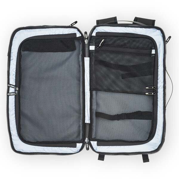 Backpack / Travel Suitcase With Laptop Holder (15) In Soft, Water-Resistant Pu - Black