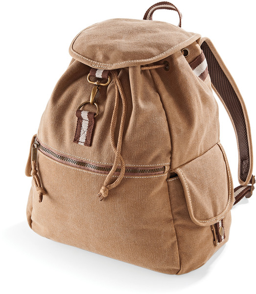 Vintage Canvas Backpack Quadra | QD 612 - Sahara / onesize