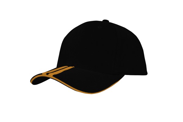 4074 - baseball cap - black/white