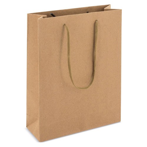 CARDBOARD BAG WITH LOOPSE HANDLE "JOANNA" - Stone