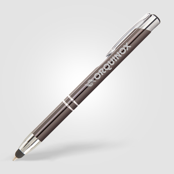 Crosby Shiny Pen w/Bottom Stylus - Gunmetal / Lasermax 360
