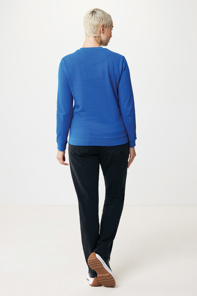 Sweater à col rond en coton recyclé Iqoniq Zion - Bleu Royal / XXL