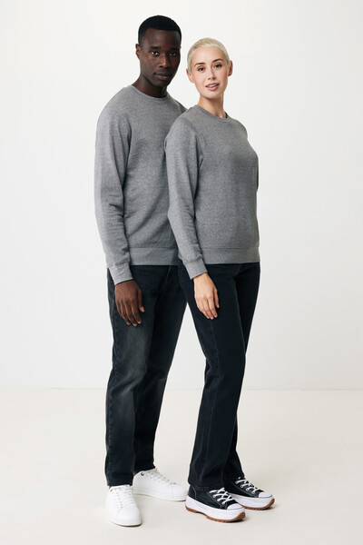 Lehká mikina Iqoniq Etosha z recykl. bavlny - Light Heather Anthracite / XXXL