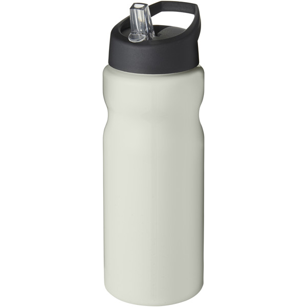 H2O Active® Eco Base 650 ml spout lid sport bottle - Ivory White / Solid Black