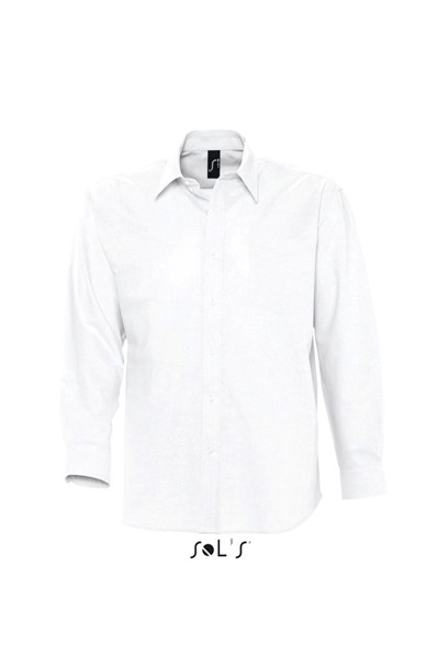 Sol's Boston - Long Sleeve Oxford Men's Shirt - White / 3XL