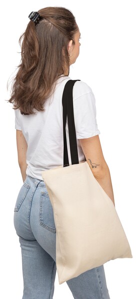 Cotton (140 gsm) shopping bag Maris - Black