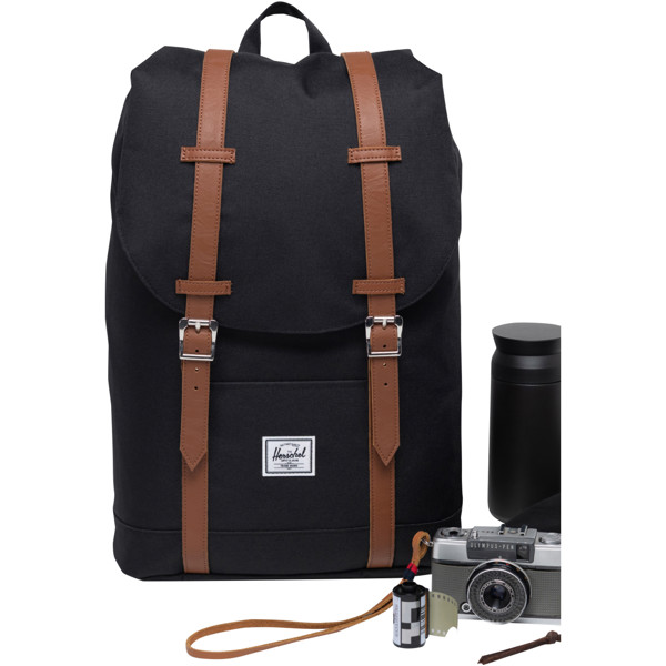 Herschel Retreat™ recycelter Laptop-Rucksack 23 L - schwarz