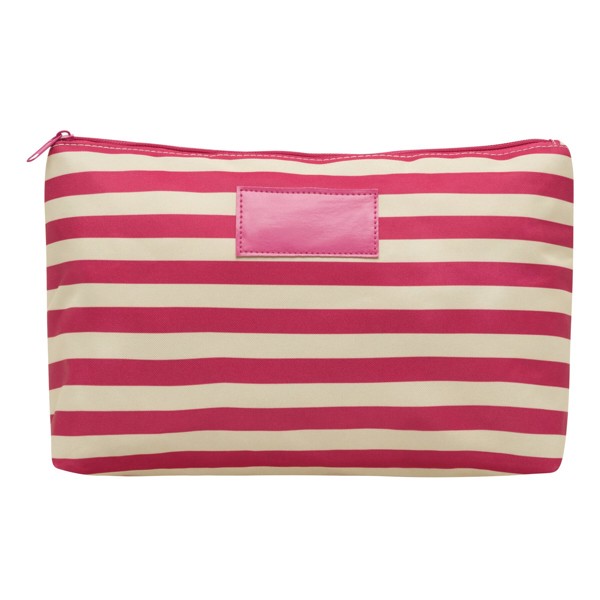 Kulturbeutel Stripy - Beige / Pink