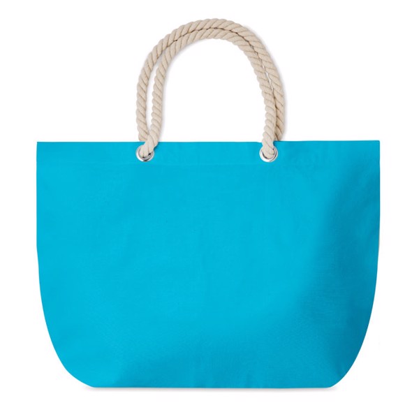 Beach bag with cord handle Menorca - Turquoise