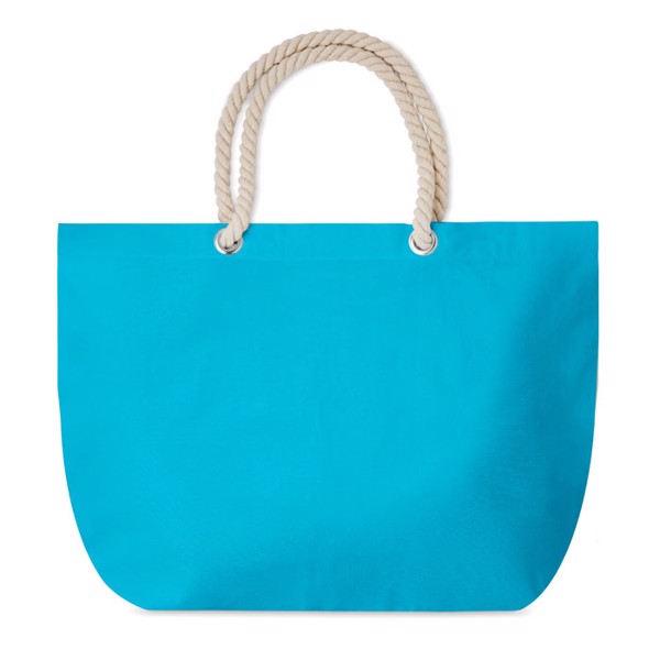 Saco com pega de cordão Menorca - Azul Turquesa