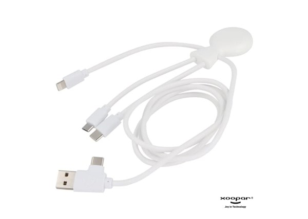 3199 | Xoopar Mr. Bio Powerbank and cable pack 7.000mAh - White