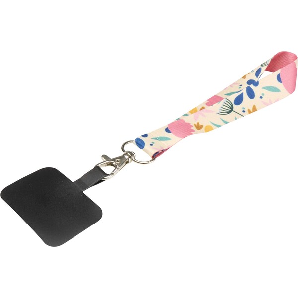 Gaby RPET sublimation mini-lanyard with phone holder