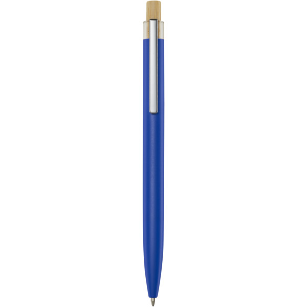 Stylo bille en aluminium recyclé Nooshin (encre bleue) - Bleu