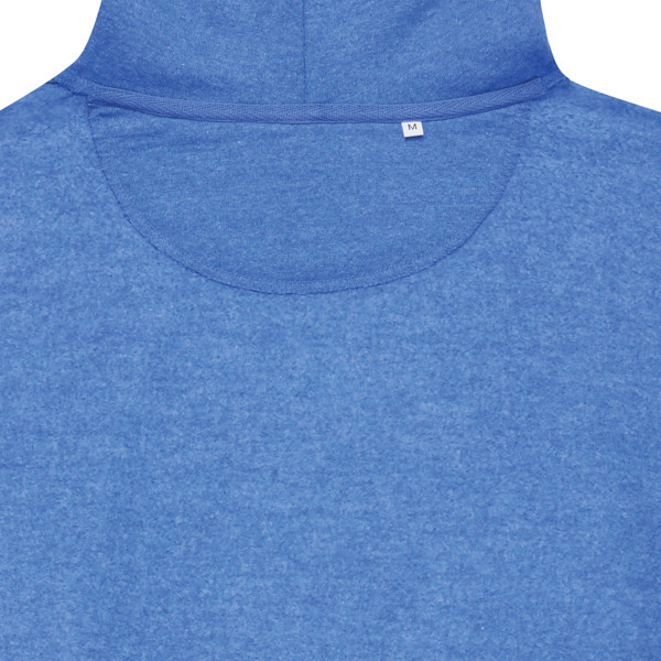 Mikina na zips s kapucňou Iqoniq Abisko z recykl. bavlny - Heather Blue / XXXL