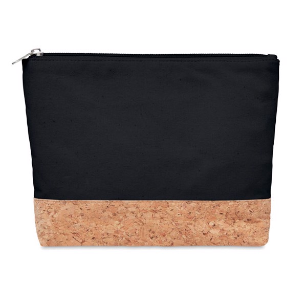 Cork &amp; cotton cosmetic bag Porto Bag - Black