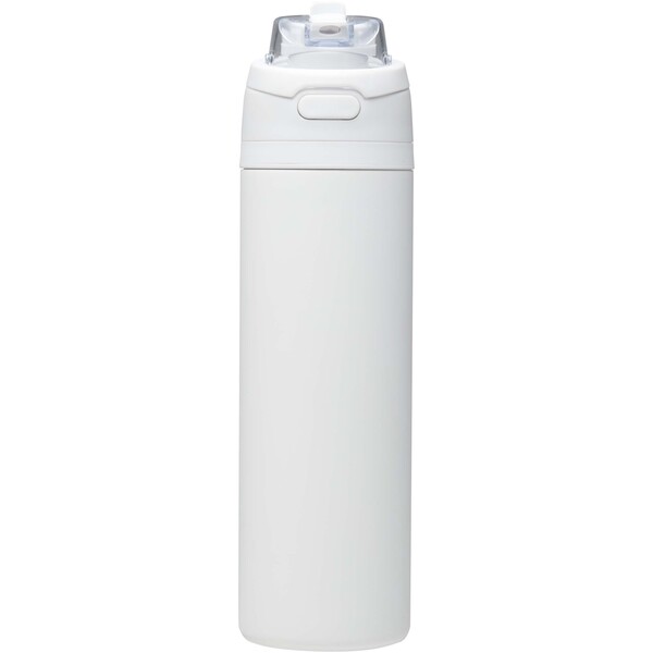 Theron 800 ml RCS recycled single wall stainless steel water bottle with dual function lid - White