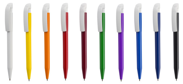 Bolígrafo Color Clip Blanco